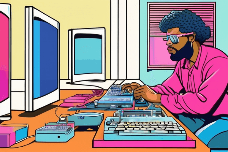 La obra visionaria de un artista daltónico habilitada por tecnología de los 80