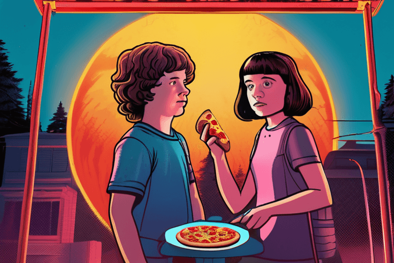 Звезды "Очень странных дел" сблизились во время странного вечера пиццы