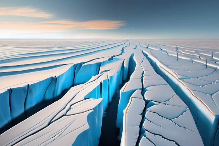 ग्रीनलैंड के ग्लेशियरों में दरारें त्वरित पिघलाव का खुलासा करती हैं
