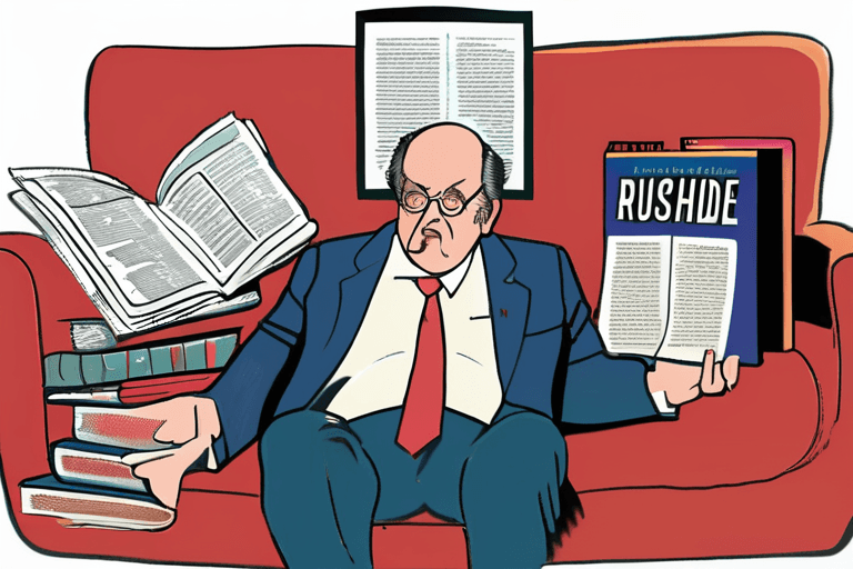 러시디 낭독, 트럼프 조롱 비판, 홀린스 충격