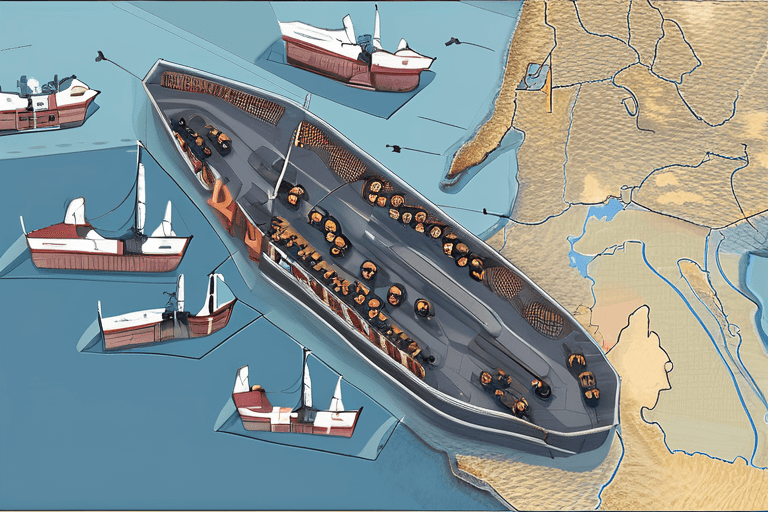 Корабль с мигрантами затонул в Средиземном море; десятки пропали без вести