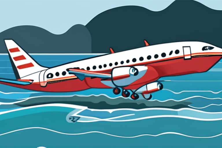 비행기, 바다에 착륙, 55명 전원 생존; 학교 총격 사건 업데이트