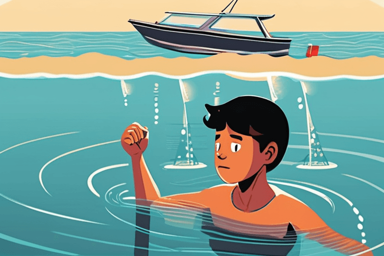 लड़का घंटों तैरा, समुद्र में फँसे परिवार को बचाया