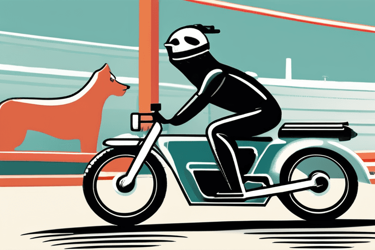 बाइक पर कुत्ता: शो चुराया, हवाई क्षेत्र फिर से खुला!