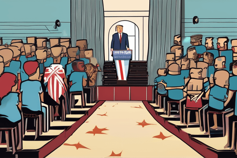 Trump Homenageia Forças em Meio a Tensões Globais, Encontra Crianças Migrantes