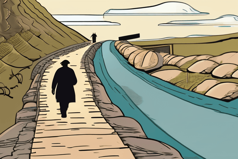 Pilgrims Walk Ancient Road; Talks Resume, Arch Collapses