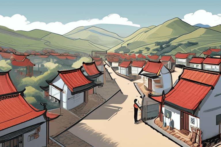 边境村庄面临中国建设；社区集结