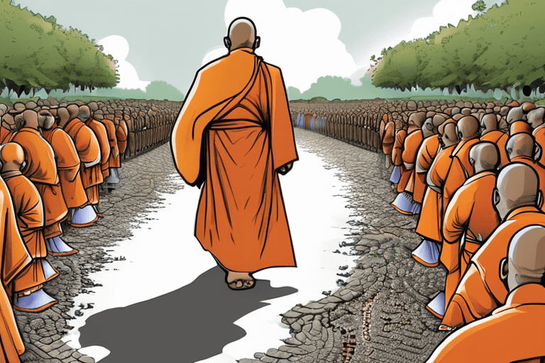 正在发展：僧侣和平行走到华盛顿特区结束：数百万人观看，世界瞩目