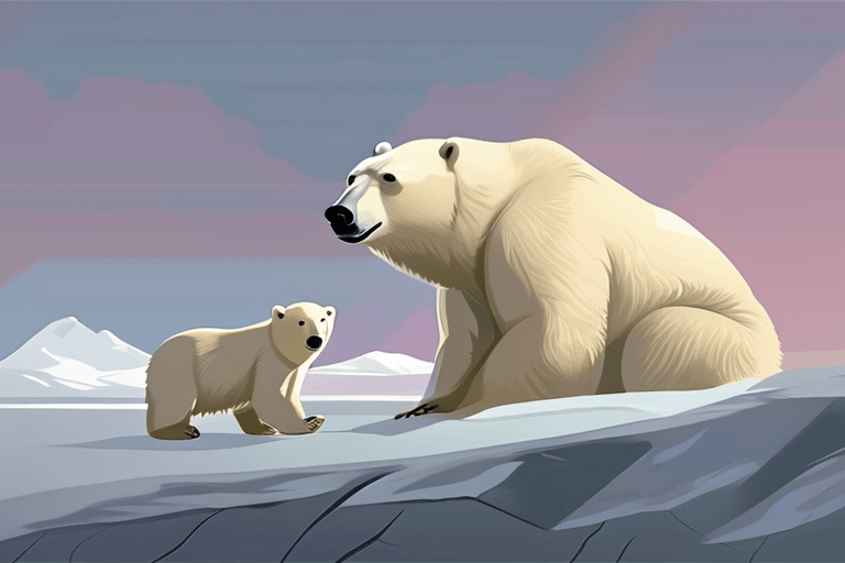 Мамы белых медведей доказывают исключительный уход: Самка медведицы принимает редкого медвежонка