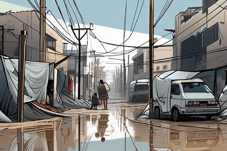 গাজার এআই-এর কারণে বেড়ে যাওয়া সংকট: বৃষ্টিতে আশ্রয়কেন্দ্রের দুর্বলতা প্রকাশ