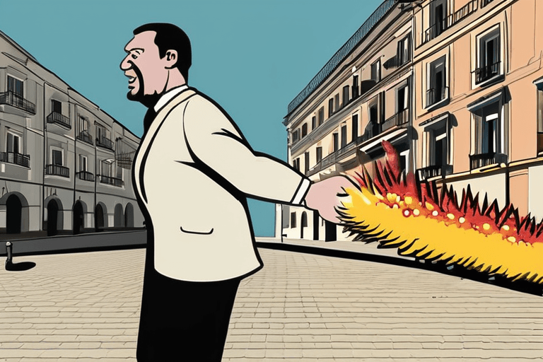 स्पेन का "आटा युद्ध" भड़का: इबी में अंडे, पटाखे चले!