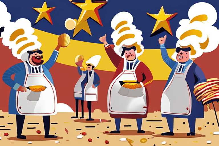 ময়দার শক্তি! স্প্যানিশরা ডিম এবং আতশবাজি দিয়ে মহাকাব্যিক খাদ্য যুদ্ধ চালিয়েছে