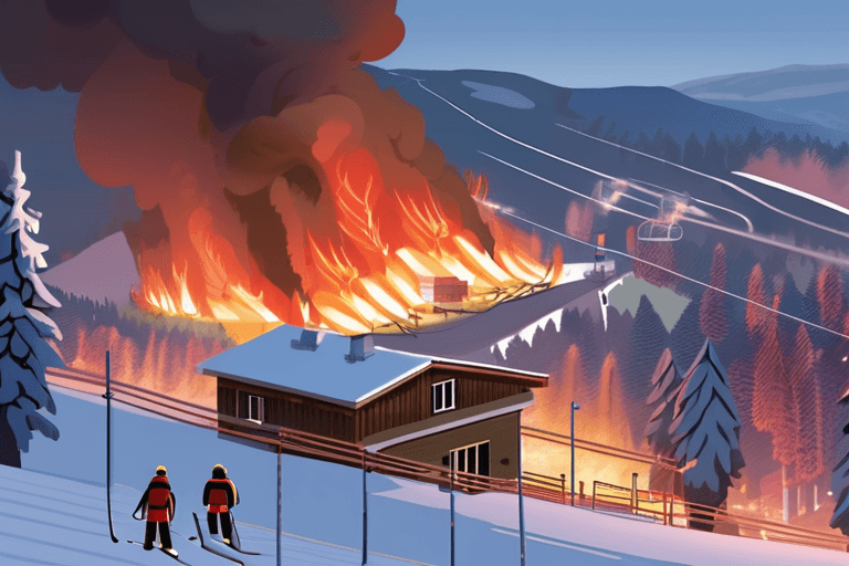 IA Analisa Incêndio Mortal em Estação de Esqui Suíça; ~40 Fatalidades