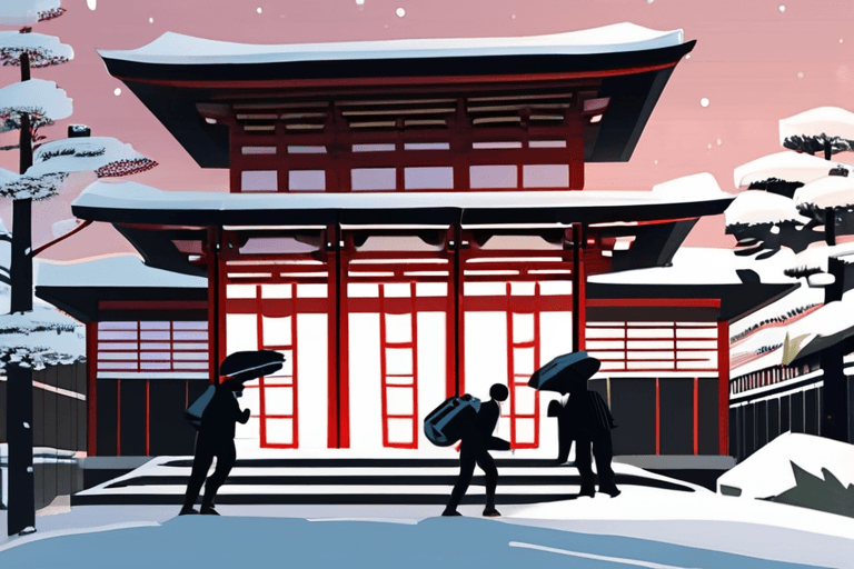 Snowbound in Japan: Shrine Offers Shelter to 100+