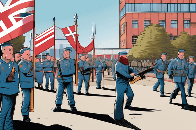 丹麦老兵在美国大使馆外抗议格陵兰问题和作战贡献