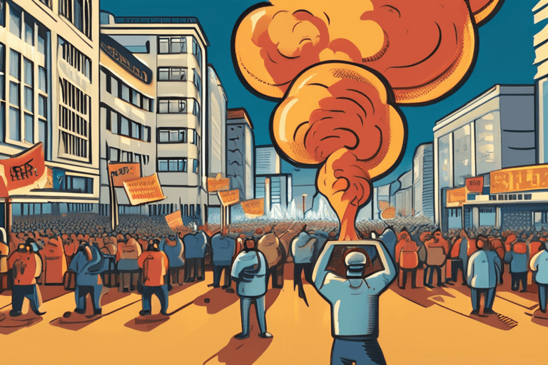 Nação Entra em Erupção: Protestos, Paralisações e um Mundo em Chamas