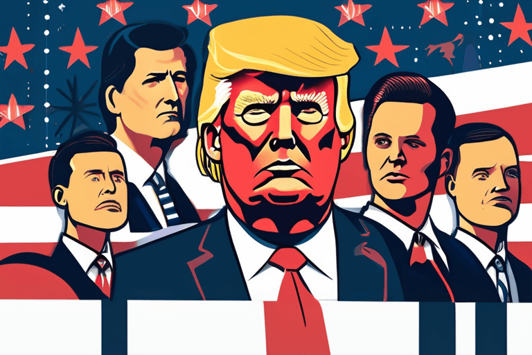 Trump stolpert über Gerichte, Handel und Einwanderung; Stars werben