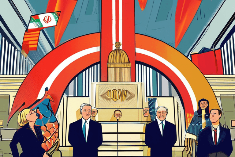 ダウ急騰、五輪開幕、ロシアに打撃、イラン協議継続