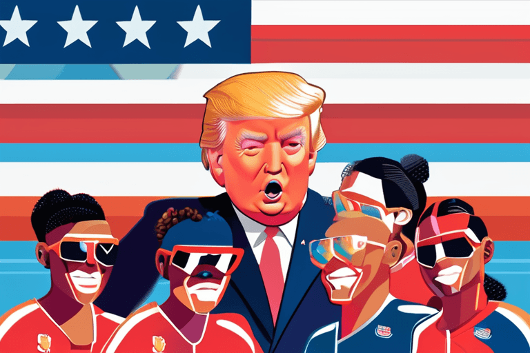 オリンピック開幕、好ムードもトランプ氏が人種差別的ミームを投稿