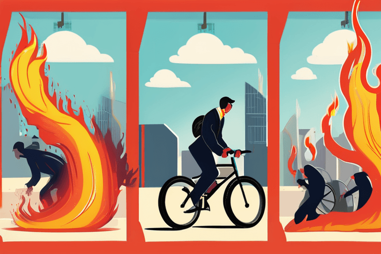 외발자전거 묘기, 시위, CEO 사임이 뉴스 장악