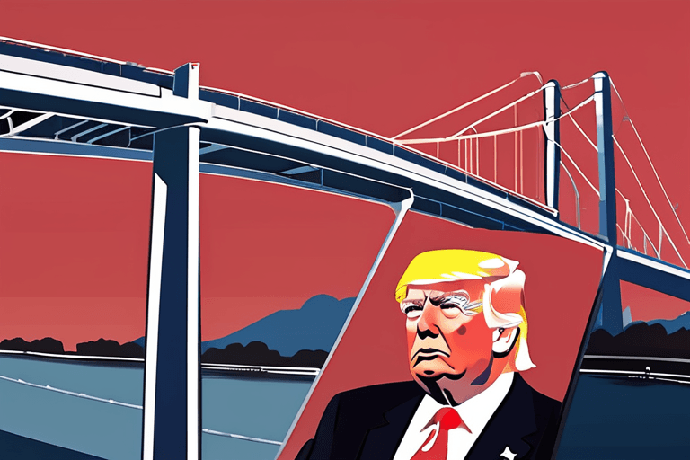 ترامب يهدد بإغلاق جسر، وتكريم إرث ريغان