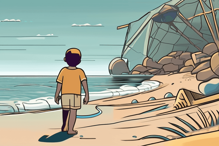 男孩游泳数小时，救出海上遇险家人