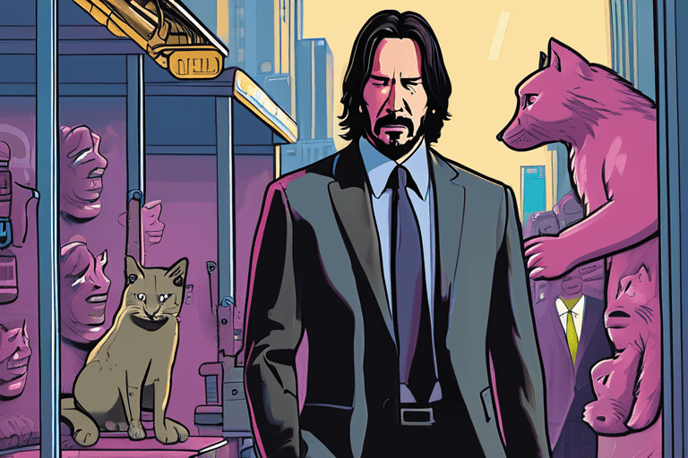 Keanu Reeves in John Wick Spiel; ADHS-Katzen-Spiel ein Hit!