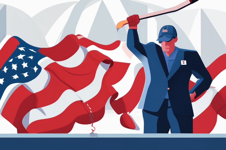 Olympiques : Le hockey américain domine et suscite un moment viral avec le drapeau