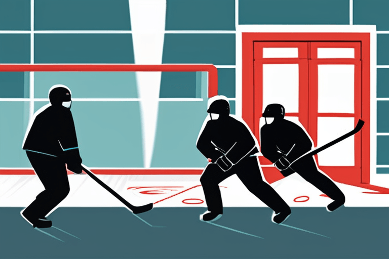 Eishockeyspiel-Schießerei tötet zwei; Polizei fahndet nach Verdächtigem