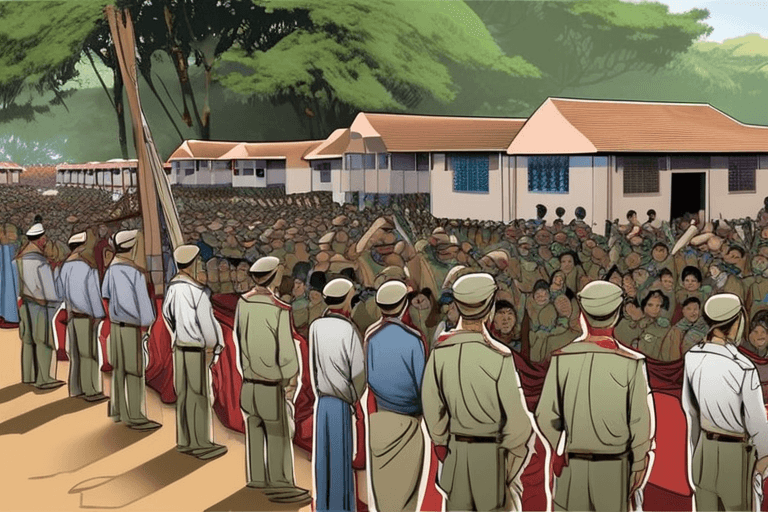 緊急速報：BBC、ミャンマー紛争地帯の投票所から生中継！