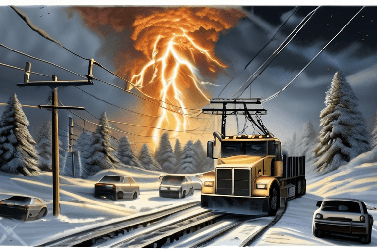 عاجل: انهيار شبكة الكهرباء! ملايين في الظلام بعد عاصفة شتوية.