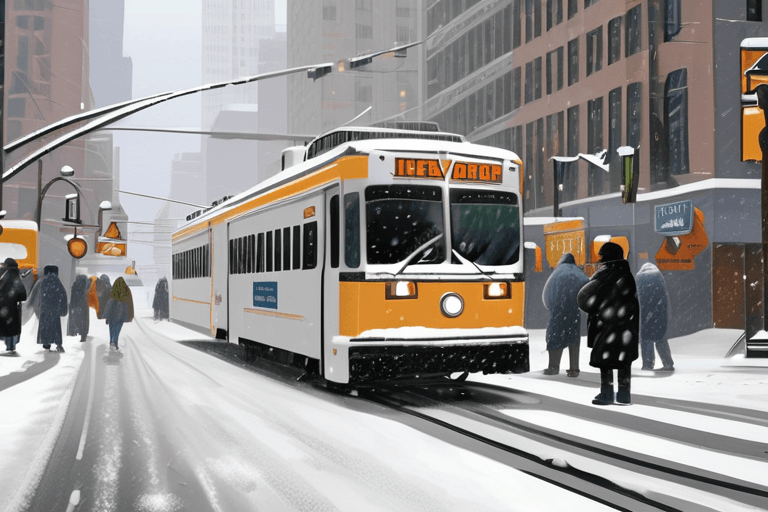 ニューヨークの吹雪で交通機関が混乱、非常事態宣言が発令