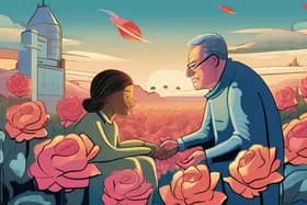 Hoffnung blüht inmitten des Krieges, während Freunde von Frieden träumen